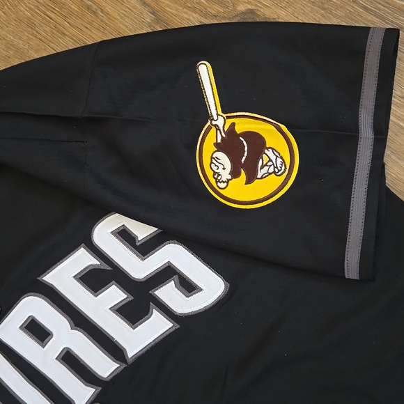 San Diego Padres Black Custom Newton Stitched New Mens Large #4 - Picture 6 of 11